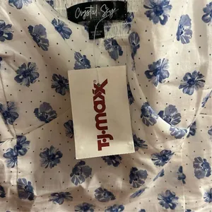 Crystal Sky‎ Women's Floral Two-Piece Set Blue Off-Shoulder L thumbnail 6