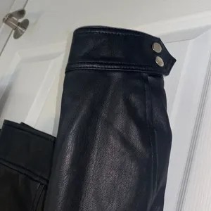 Zara faux Black biker Jacket thumbnail 4