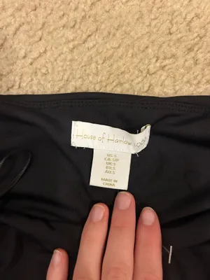 House of Harlow Black satin tube top thumbnail 2