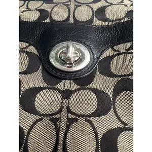 Coach Penelope F15513 Signature Y2K Turnlock Crossbody Shoulder Bag Black thumbnail 3