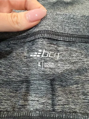 bcg Heather Gray Bike Shorts size L thumbnail 3