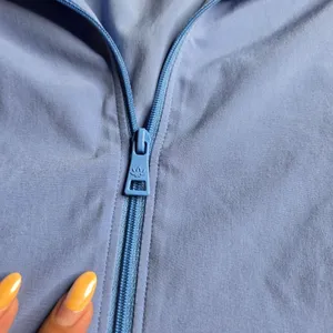 Beyond Yoga In Stride Half Zip Pullover in Flower Blue Size: XL thumbnail 4
