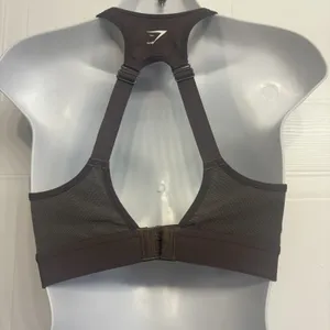 Gymshark‎ Open Back Racerback High Impact Sports Bra Womens Size Small Brown thumbnail 4
