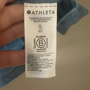 Athleta Ribbed Tee Shirt in Skylark Blue Size XL thumbnail 4