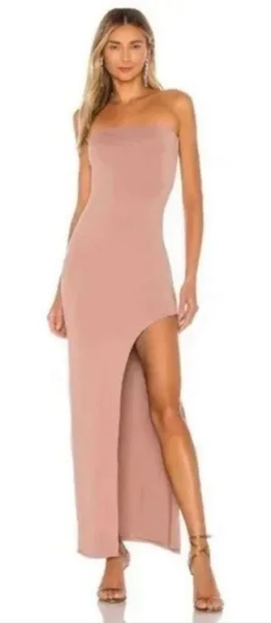 NWT SUPERDOWN Toni Slit Maxi Dress‎ in Mocha thumbnail 1