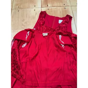Vintage Maurices Red Jacquard Dress with Matching Cardigan Set‎ Size 9/10 thumbnail 4