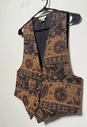 Vintage 90s Embroidered Design Vest thumbnail 1