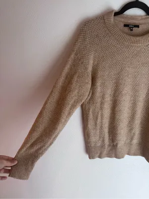 Quince Tan/Light Brown Crewneck Wool Sweater thumbnail 5