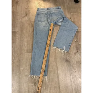 Reformation Women's 90's Mid Rise Straight Jeans Raw Hem Size 25 thumbnail 9