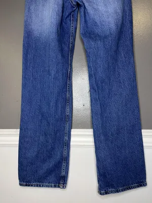Aeropostale 90s Baggy Straight Jeans Womens 8 Medium Wash Blue Distressed Denim thumbnail 6