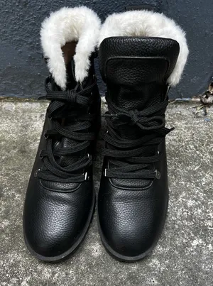 Caslon Black Leather Lace Up Combat Boots 8.5M Festival Rave Goth Gorpcore Punk thumbnail 1