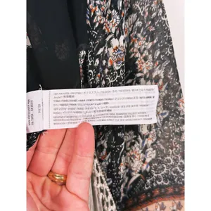 Abercrombie Boho Fringe Kimono Size XS Black Hippie Festival Coachella Western thumbnail 14