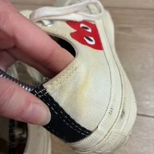 Converse x Comme Des Garcons PLAY Cream Low Top Sneakers Size 5 Men’s/Women’s 7 thumbnail 12
