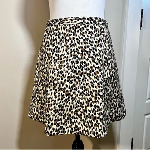 NWT TUCKERNUCK Murphy Leopard A-Line Mini Skirt XS Preppy Chic Womens XS 💛 thumbnail 6