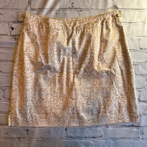 E.P. Pro Skort Tennis Golf Shorts Skirt Gold Snakeskin Print Size 6 thumbnail 1