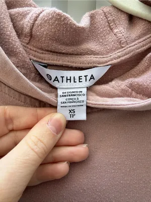 Athleta Balance Hoodie XS Dusty Pink Modal Pullover Sweatshirt thumbnail 2