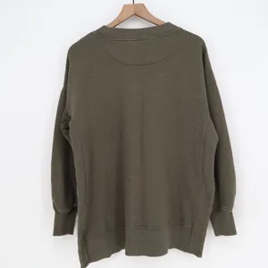 Aerie Womens Oversized Crewneck Sweatshirt Olive Green Size M thumbnail 4