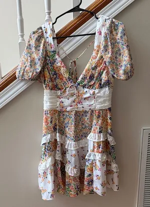 Altar'd State Floral Mini Dress - Multicolor thumbnail 1