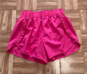 Ruffle pink shorts thumbnail 1