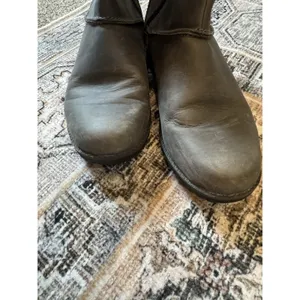 Eddie Bauer Trace Boots Womens 9.5 Gray Leather Zip Tall‎ Riding Waterproof thumbnail 2