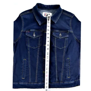 EV1 Ellen DeGeneres Womens Dark Wash LOVE Graphic Denim Jacket Blue Trucker thumbnail 8