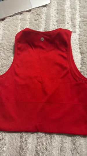 90 Degrees by Reflex RED RIBBED TANK TOP thumbnail 2