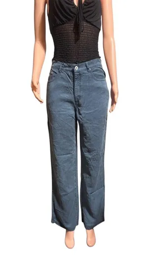 Pulp stovepipe jean high-waisted tencel teal pants M/8 thumbnail 1