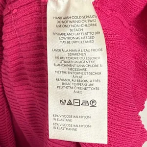Anthropologie Slim Ruffle Sweater Midi Dress Pink Size XL NWT thumbnail 5