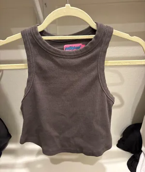 Edikted Crop Tank Top grey thumbnail 1
