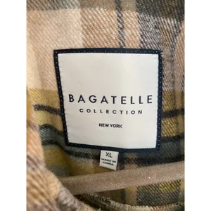 Bagatelle‎ Collection Cropped Plaid Shacket Yellow Blue XL Quiet Luxury Earthy thumbnail 6