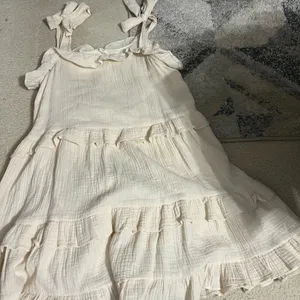 &merci tie shoulder ruffle pleated‎ dress small thumbnail 6