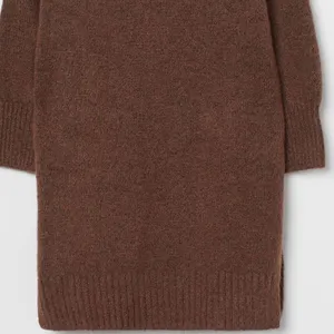 NWT H&M Knit Sweater Dress Wool Blend In Dark Brown thumbnail 4
