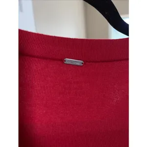 Gilly Hicks Knot Front Cropped Sweatshirt Womens Size XL Red Casual‎ Knit NEW thumbnail 5