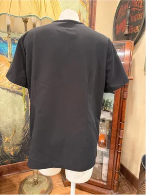 FIGS Black Technical Collection Catarina Scrub Top Women’s Size L V-Neck 2-Pocke thumbnail 6