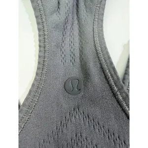 Lululemon Ebb to Street Seamless Racerback Sports Bra Grey Size 8 thumbnail 3