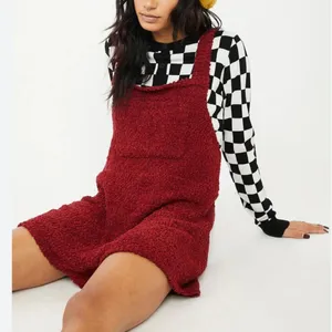 Blue Blush‎ Red Sherpa Romper Size S thumbnail 1
