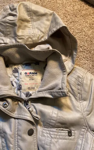 Garage Beige Leather Jacket thumbnail 4