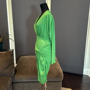 Women’s Sexy Green Long Sleeve BodyCon Party Dress Size 10/12 NEW thumbnail 4