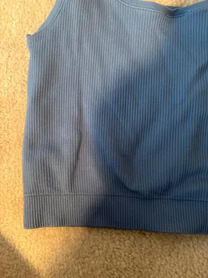 Blue Ribbed Athleta Top thumbnail 3
