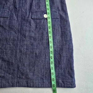 LOFT 31Y Womens Blue Denim Sleeveless‎ Shift Dress Round Neck Pockets Size 6 thumbnail 9