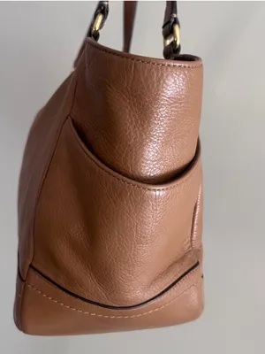 Coach British Tan Carrie Shoulder Tote with Brass Hardware Style F23284 thumbnail 2