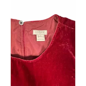 J CREW Peplum‎ Velvet Tank Sleeveless Wine Burgundy Drop Waist Velour Size 2 thumbnail 3