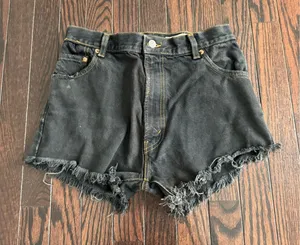 Levi’s Black Denim Shorts thumbnail 1