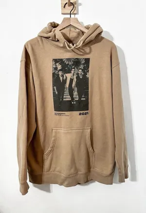 Jonas Brothers The Remember This Tour 2021 Concert Merch Hooded Sweatshirt Lg thumbnail 1