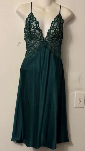 Victoria's Secret Teal Lace Chemise thumbnail 1