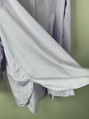 Aerie Good Day Button Down Shirt Lavender Striped Oversized Cotton Boyfriend XXL thumbnail 8