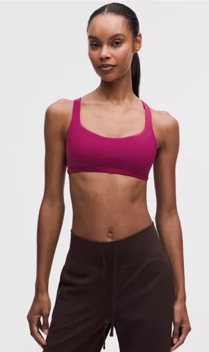 lululemon athletica Scoop-Neck Sports Bra - Magenta Pink thumbnail 1