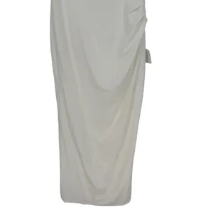 Lulus Immensely Charming White Mesh Pearl Bustier Maxi Dress‎ Size L thumbnail 4