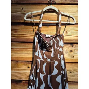 NWT Astr The Label Brown Mariella Halter Maxi Dress Size XS thumbnail 8