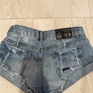 One Teaspoon Blue Denim Shorts thumbnail 3